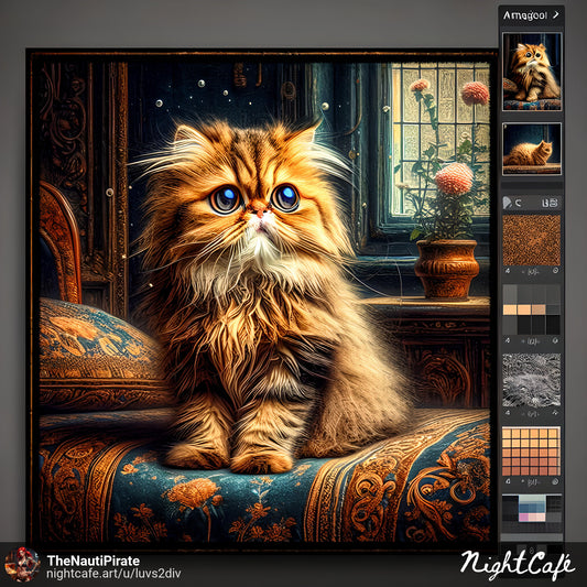 Cool Cat Portrait High Resolution print. 13X19