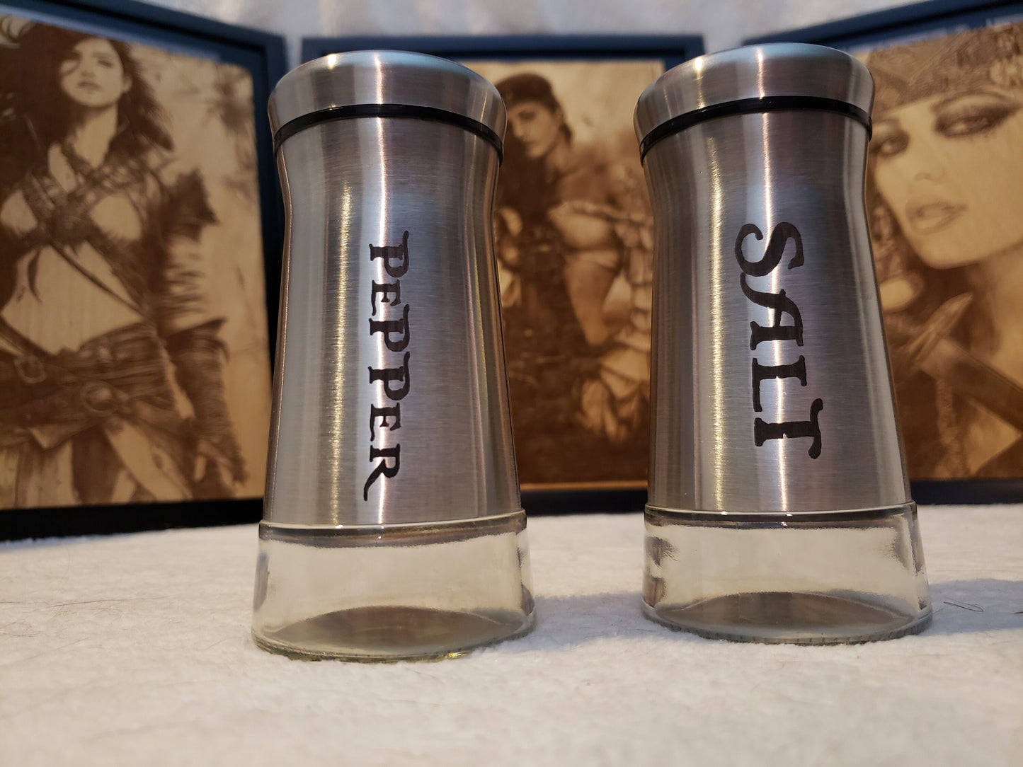 Nauti Pirate Salt & Pepper Shakers Stainless Steel