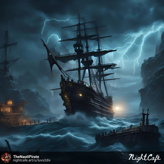 Nauti Pirate Ghost Ship Print! 13X19