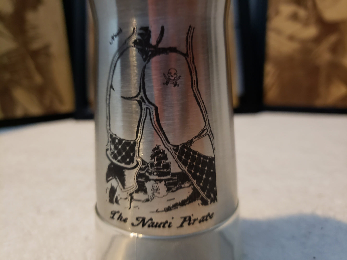 Nauti Pirate Salt & Pepper Shakers Stainless Steel